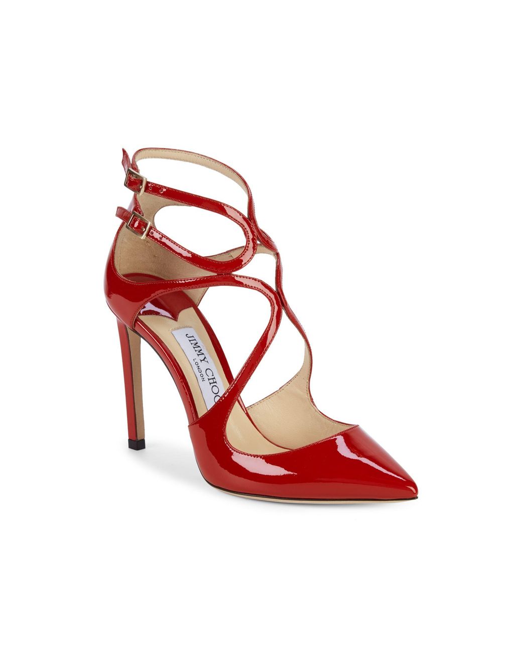 Jimmy Choo Lancer 100 Patent Pump in Red | Lyst Canada