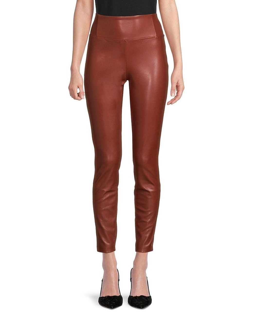 High waisted coated outlet leggings
