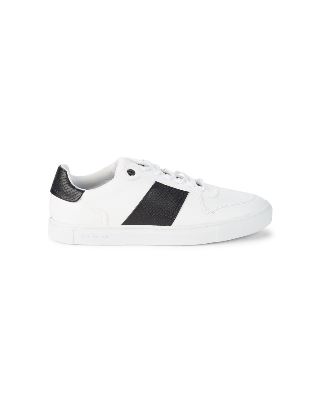Ted Baker Two-tone Leather Trainers in White for Men - Lyst