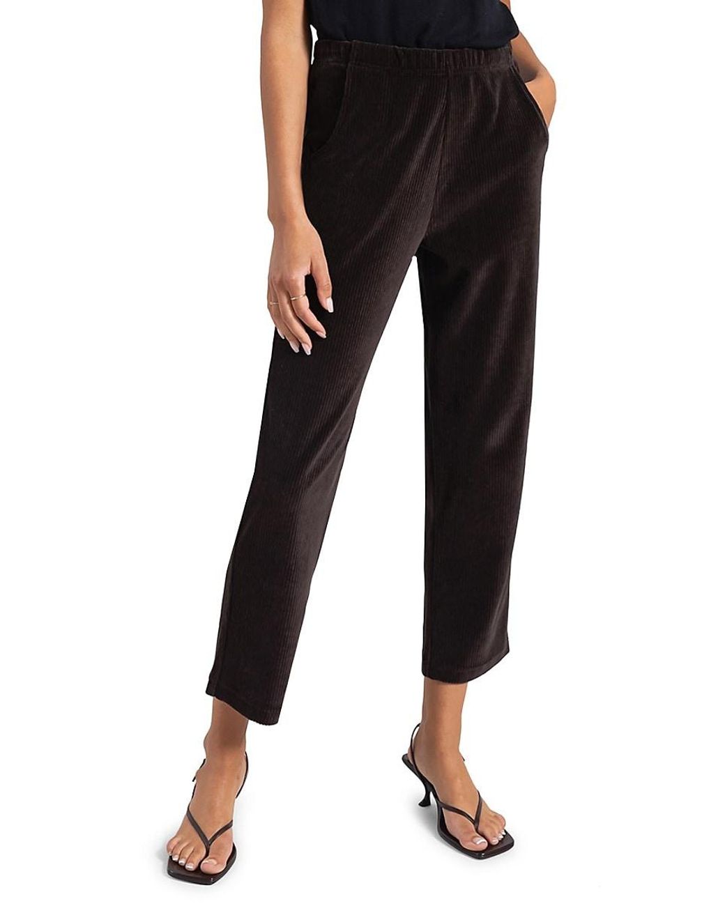 Leset Sophie Cropped Pants in Brown | Lyst