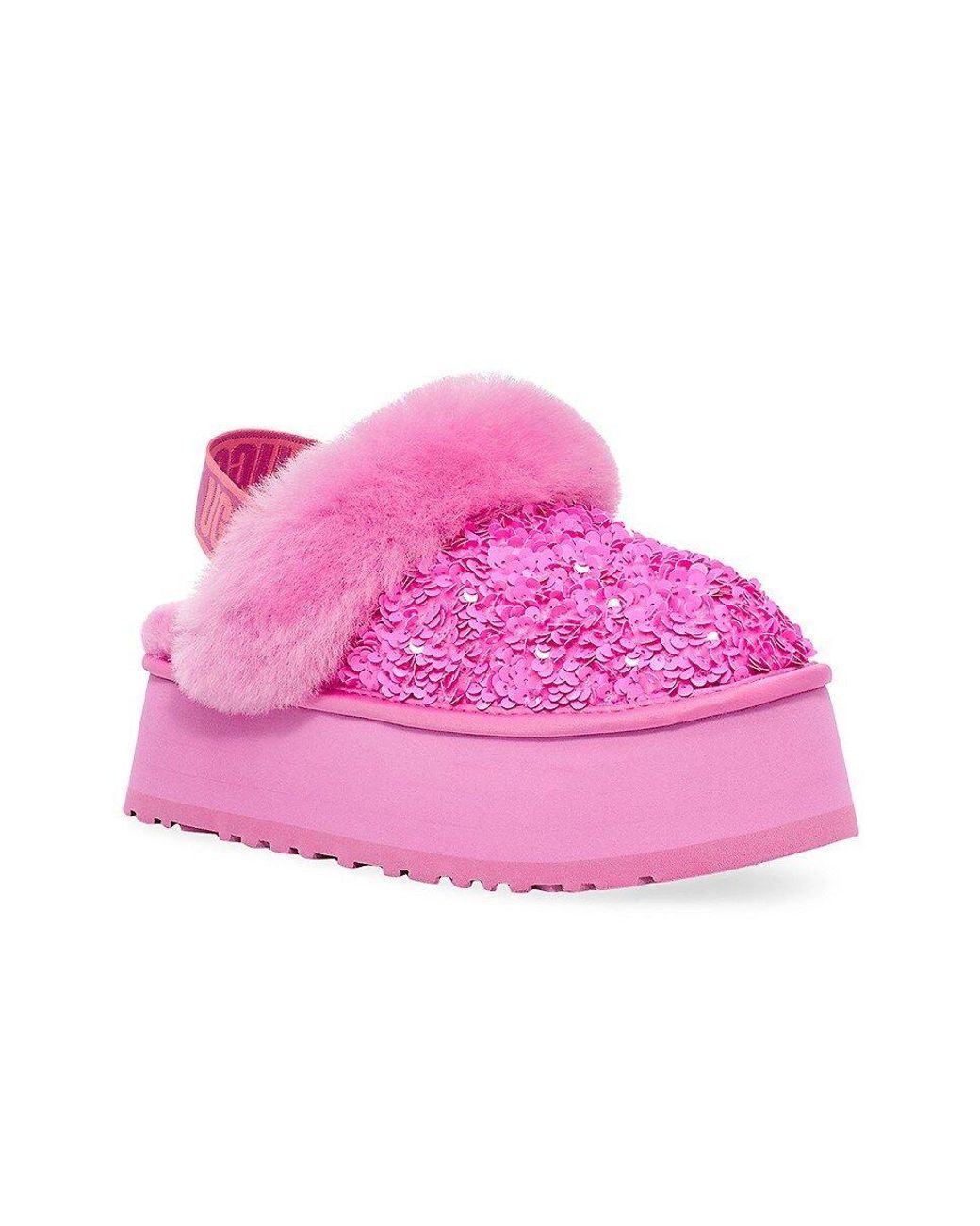 UGG Echinacea Funkette Chunky Sequin Suede Platform Slippers in