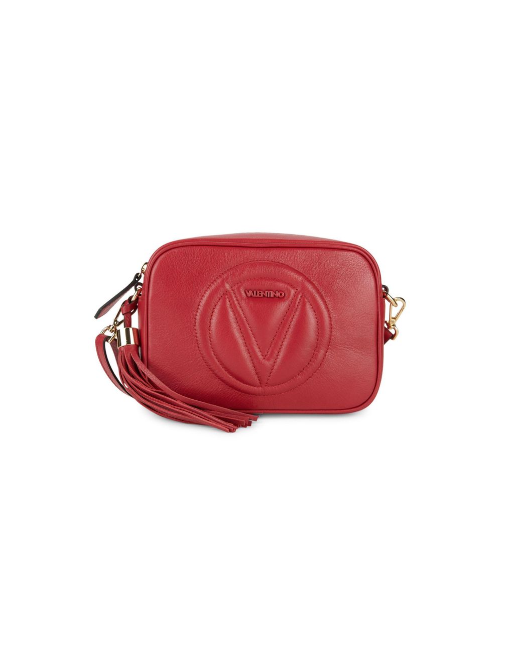 Valentino By Mario Valentino Leather Crossbody Bag in Red - Lyst