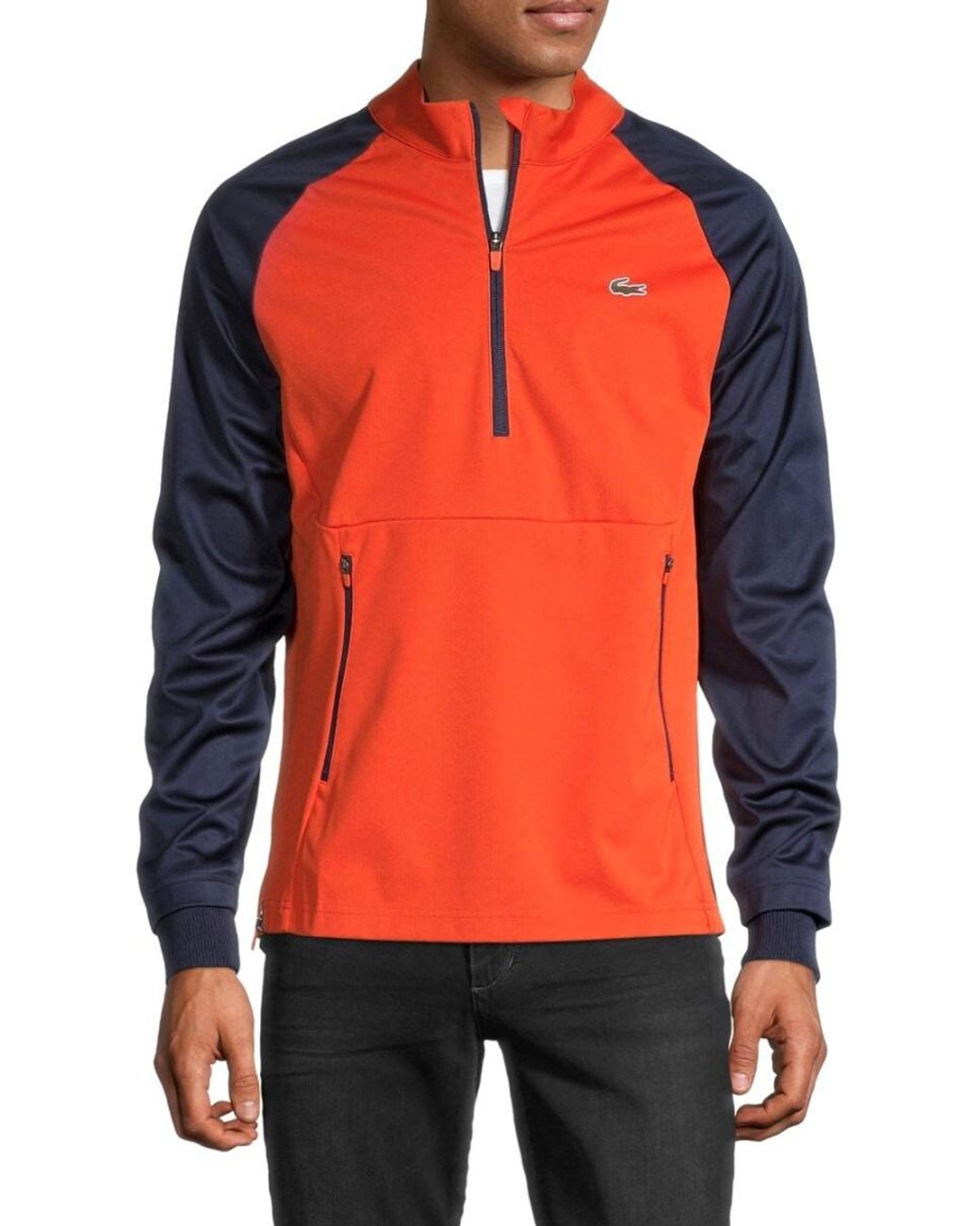 Lacoste Men's Half-zip Pullover - Orange - Size 3 (s) for Men |
