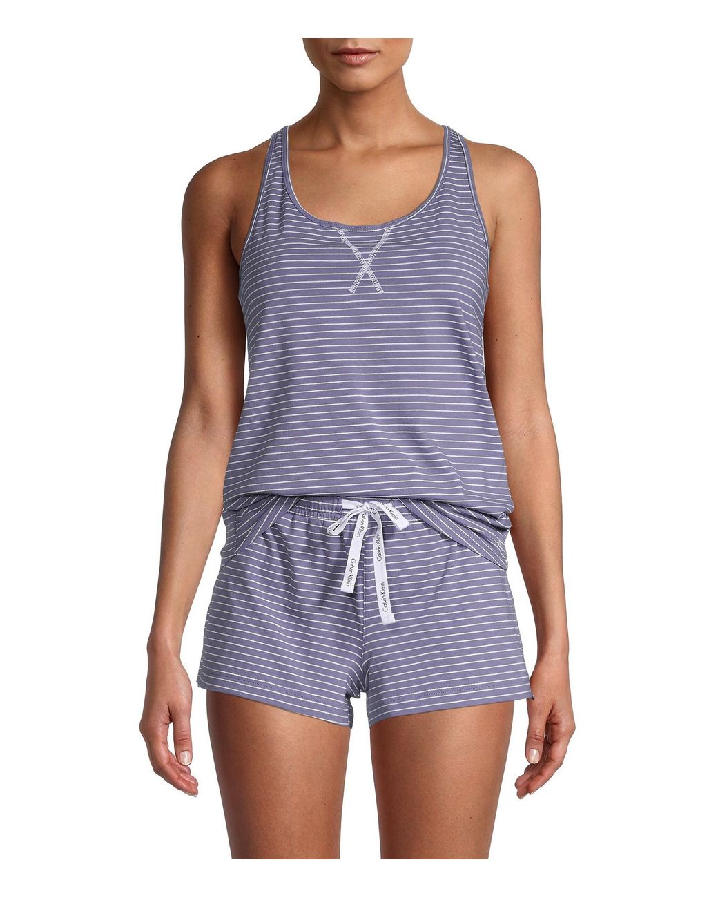 Calvin Klein Cotton 2-piece Tank Top & Shorts Pajama Set | Lyst