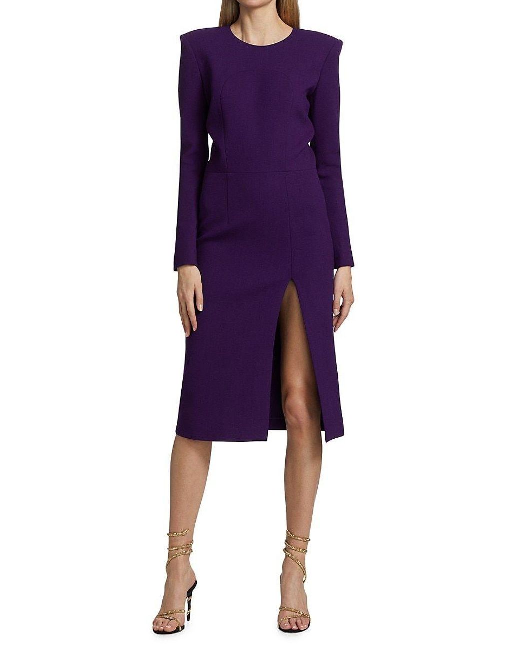 Sergio Hudson Signature Knee-length Dress in Purple | Lyst