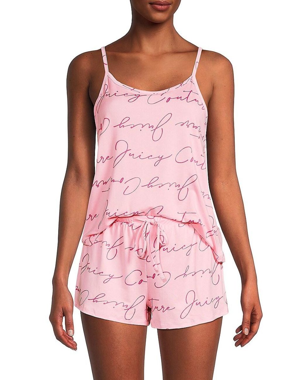 Juicy Couture 3-piece Logo-print Pajama Set in Pink | Lyst Australia