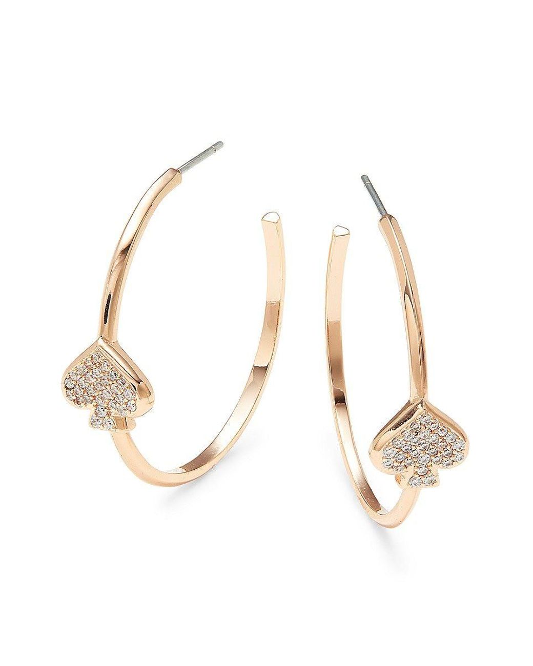 Kate spade rose gold shop hoop earrings