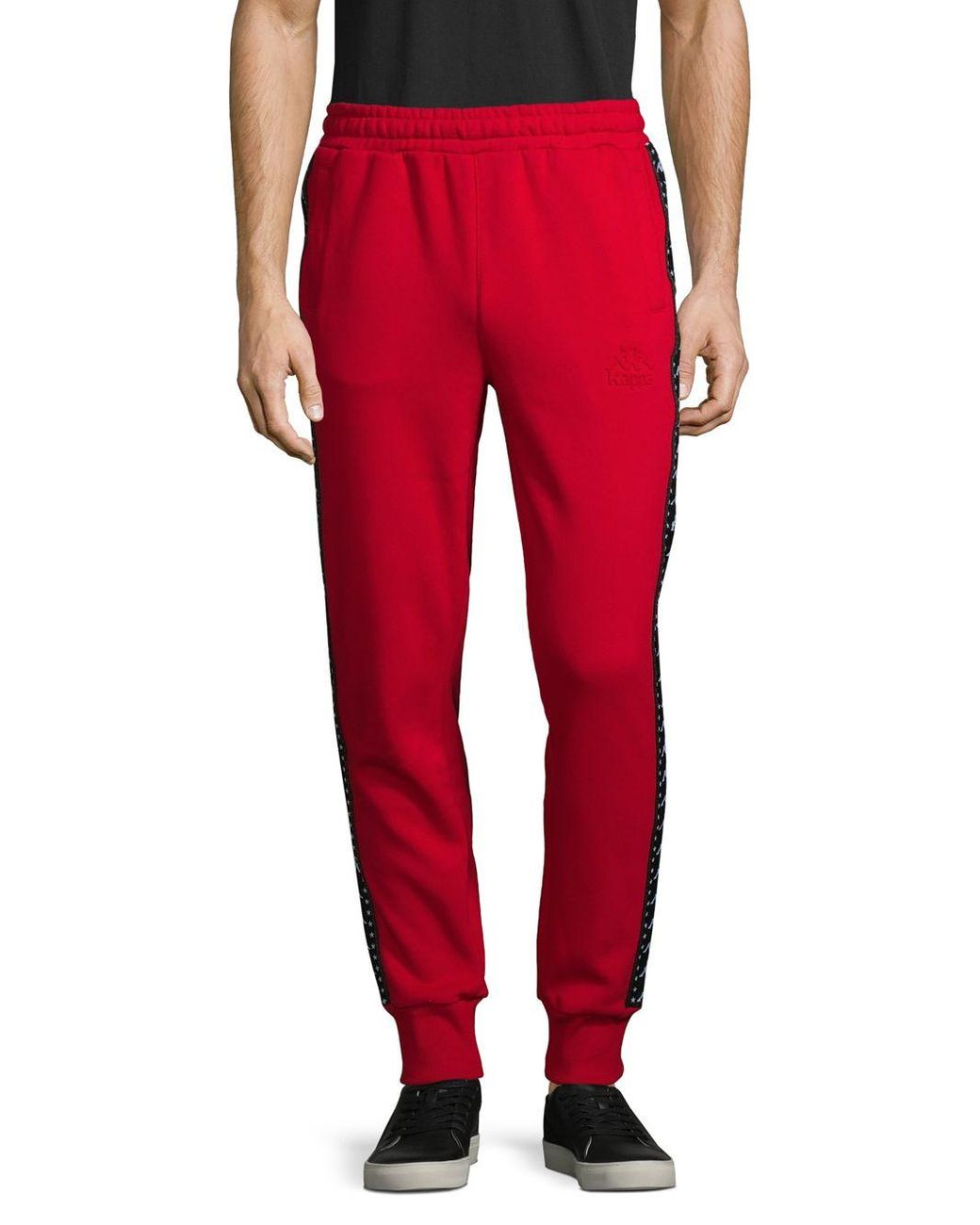 red jogger pants