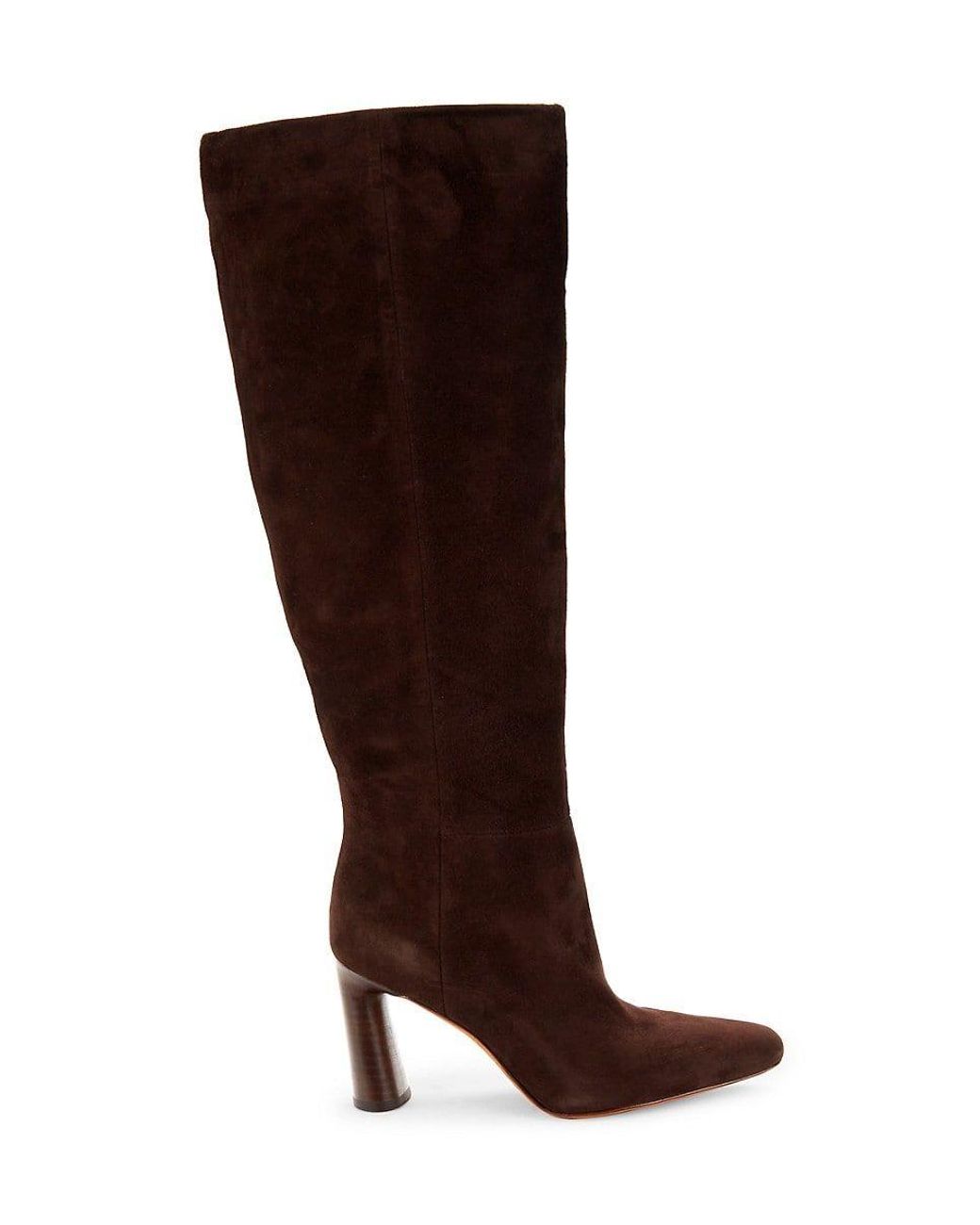 Vince Suede Knee High Boots in Brown | Lyst
