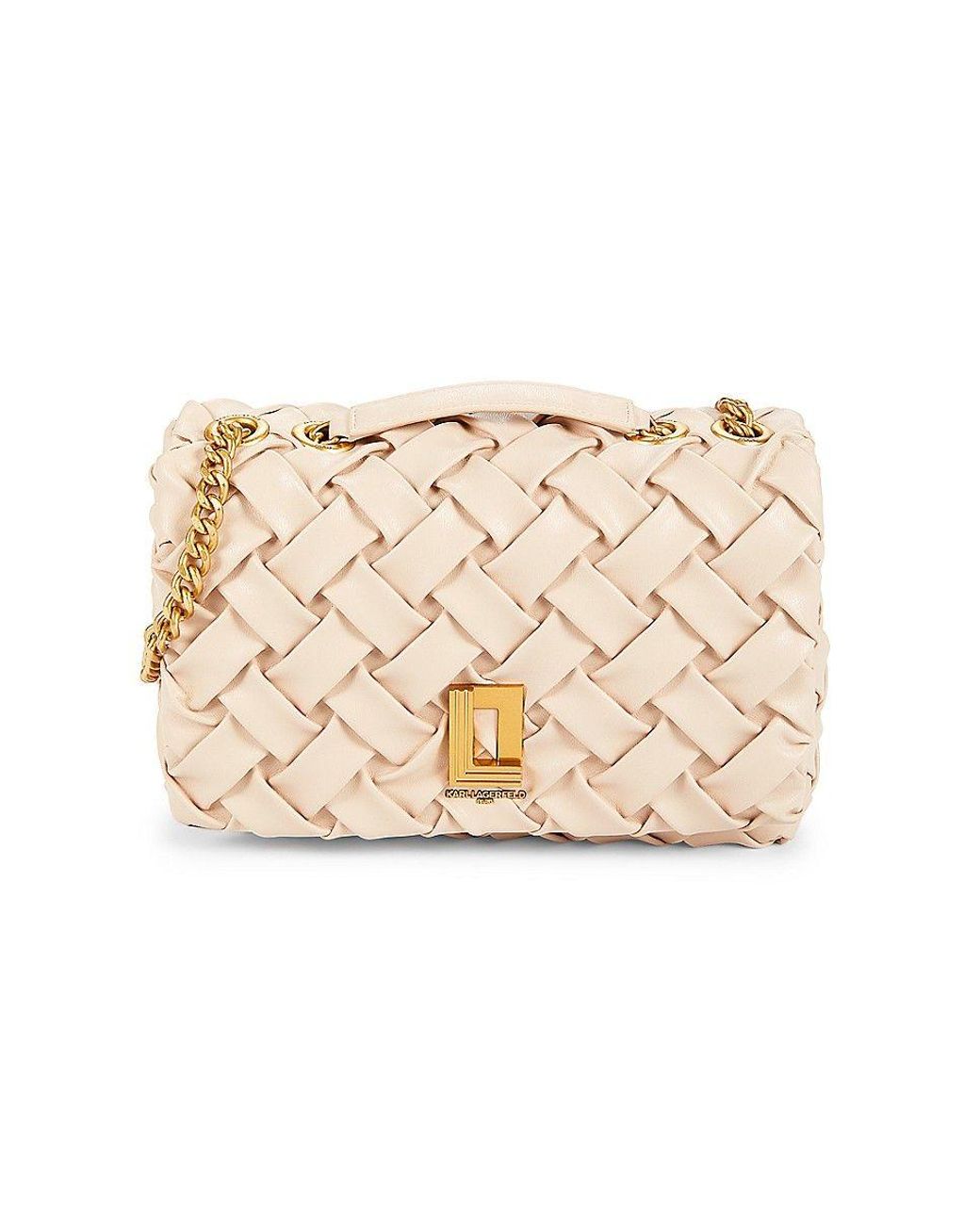 Karl Lagerfeld Lafayette Woven Shoulder Bag in Natural Lyst
