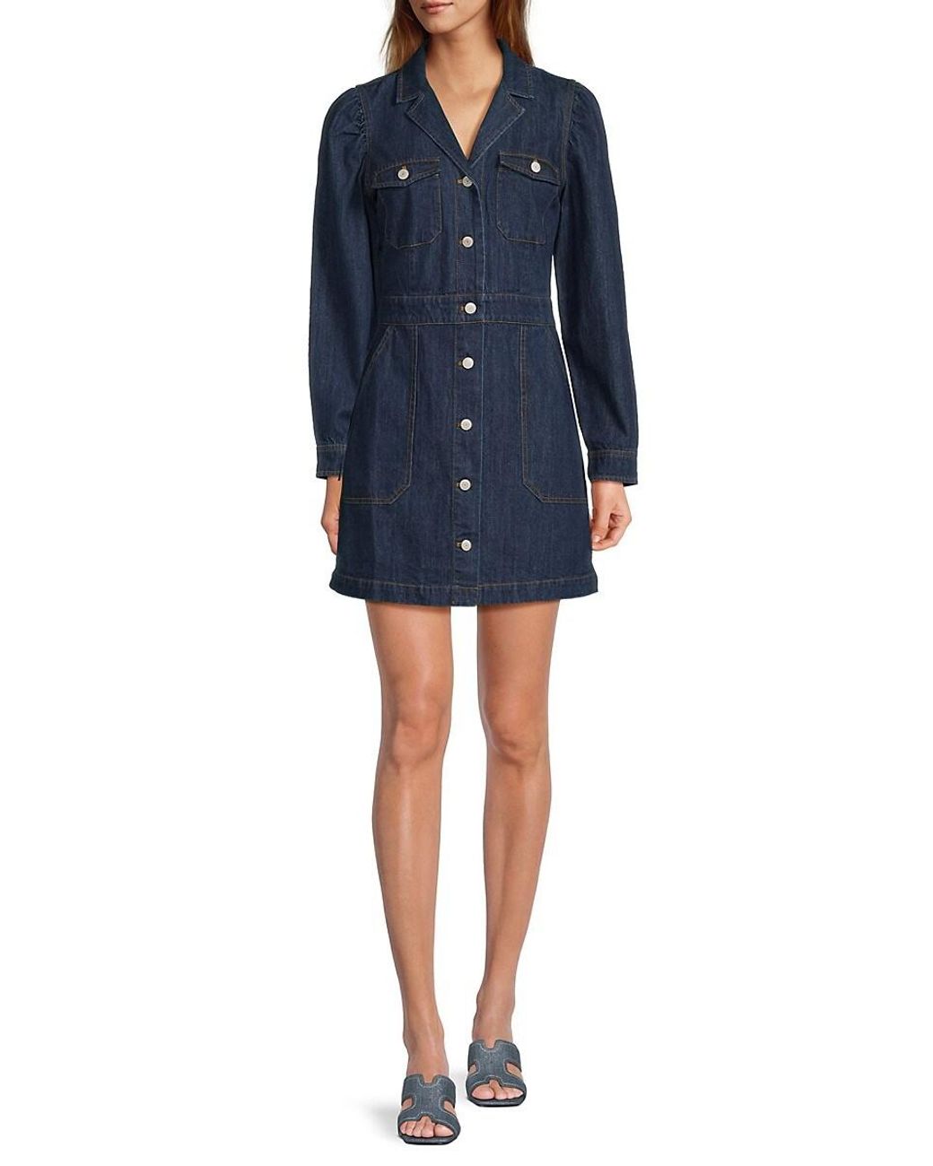 Rails Lisette Mini Denim Shirt Dress in Blue Lyst UK