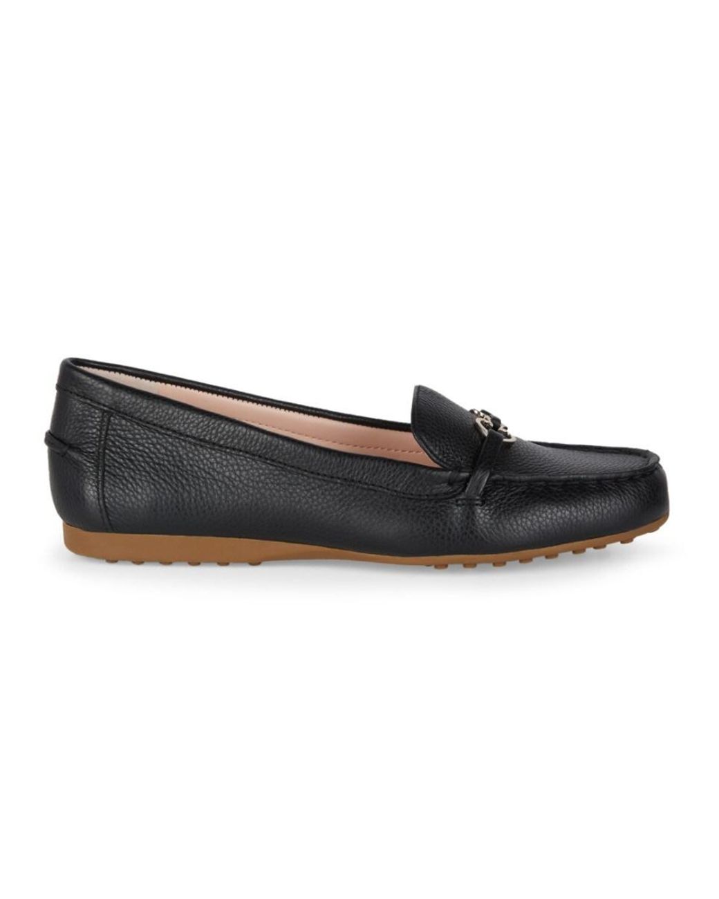 Kate Spade Women's Bergman Leather Loafers Black Size 10 Lyst