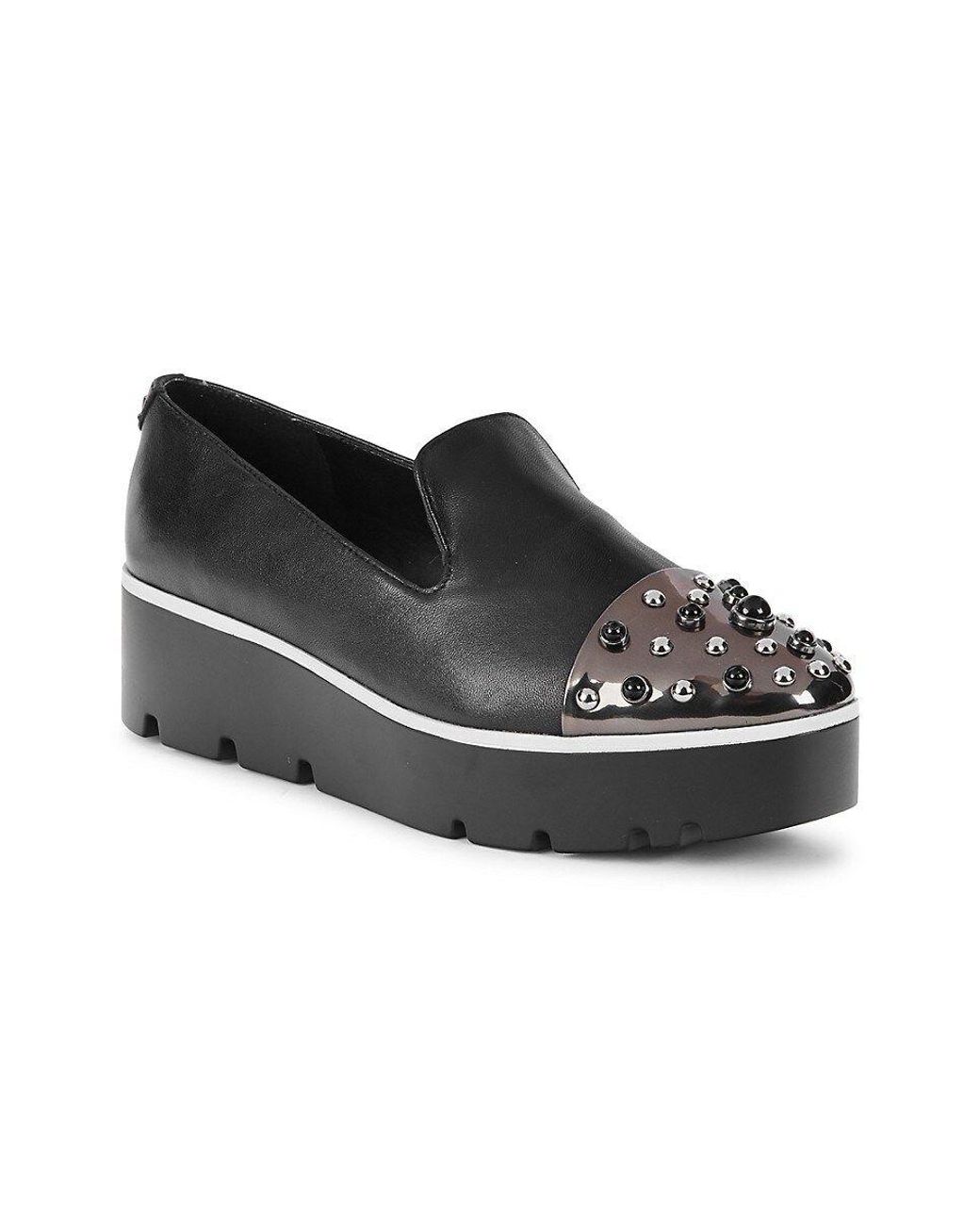 Karl Lagerfeld | Shoes | Karl Lagerfeld Sallie Black Leather Round Toe  Pumps Pearl Heels Size 8m | Poshmark