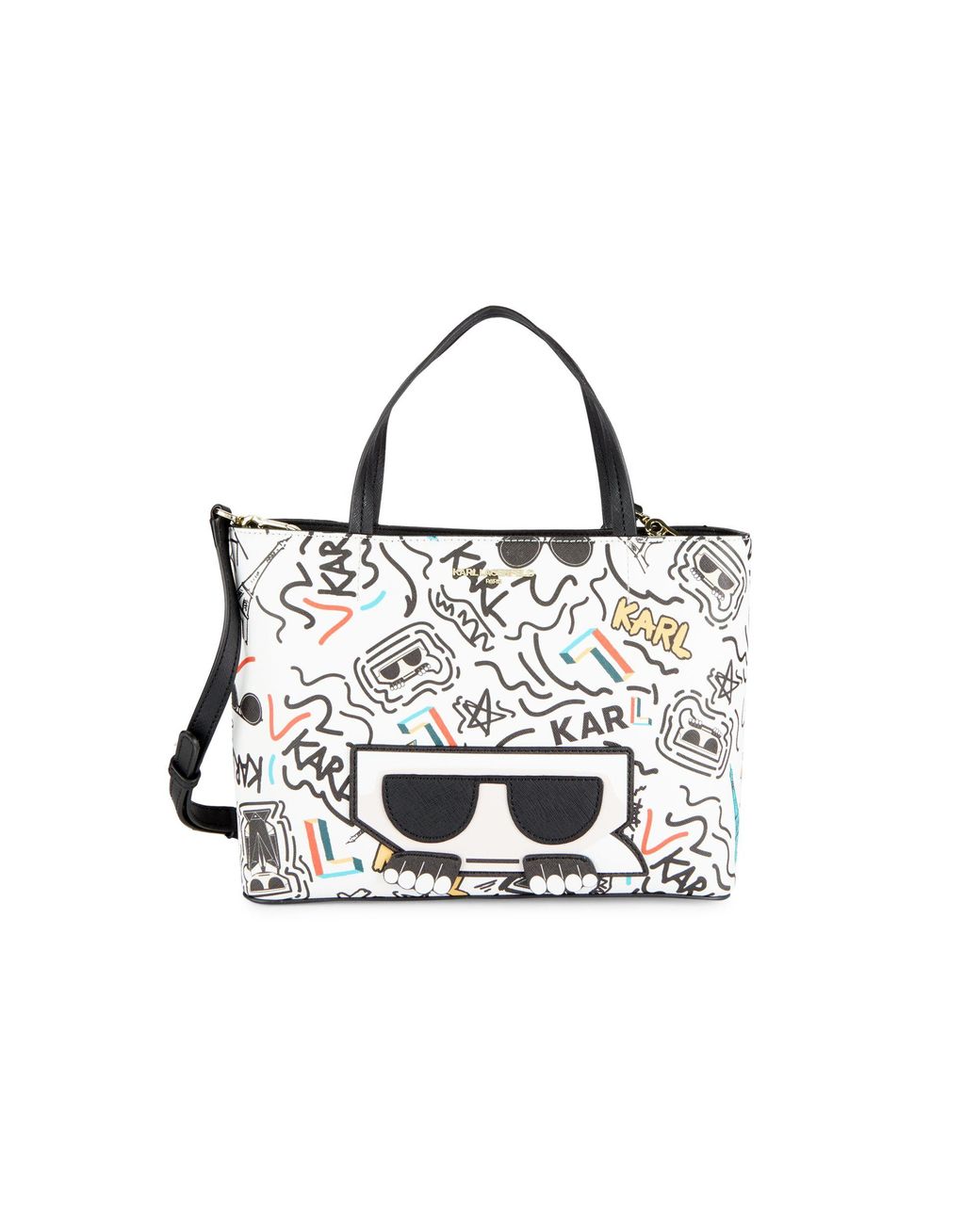 Karl Lagerfeld Maybelle Printed Tote in White Lyst