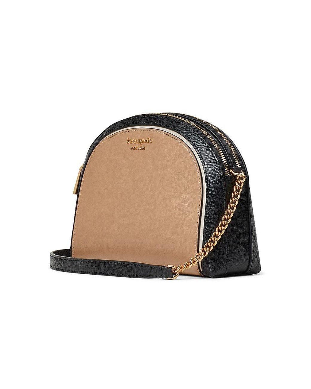 Kate Spade Colorblocked Saffiano Leather Double Zip Dome