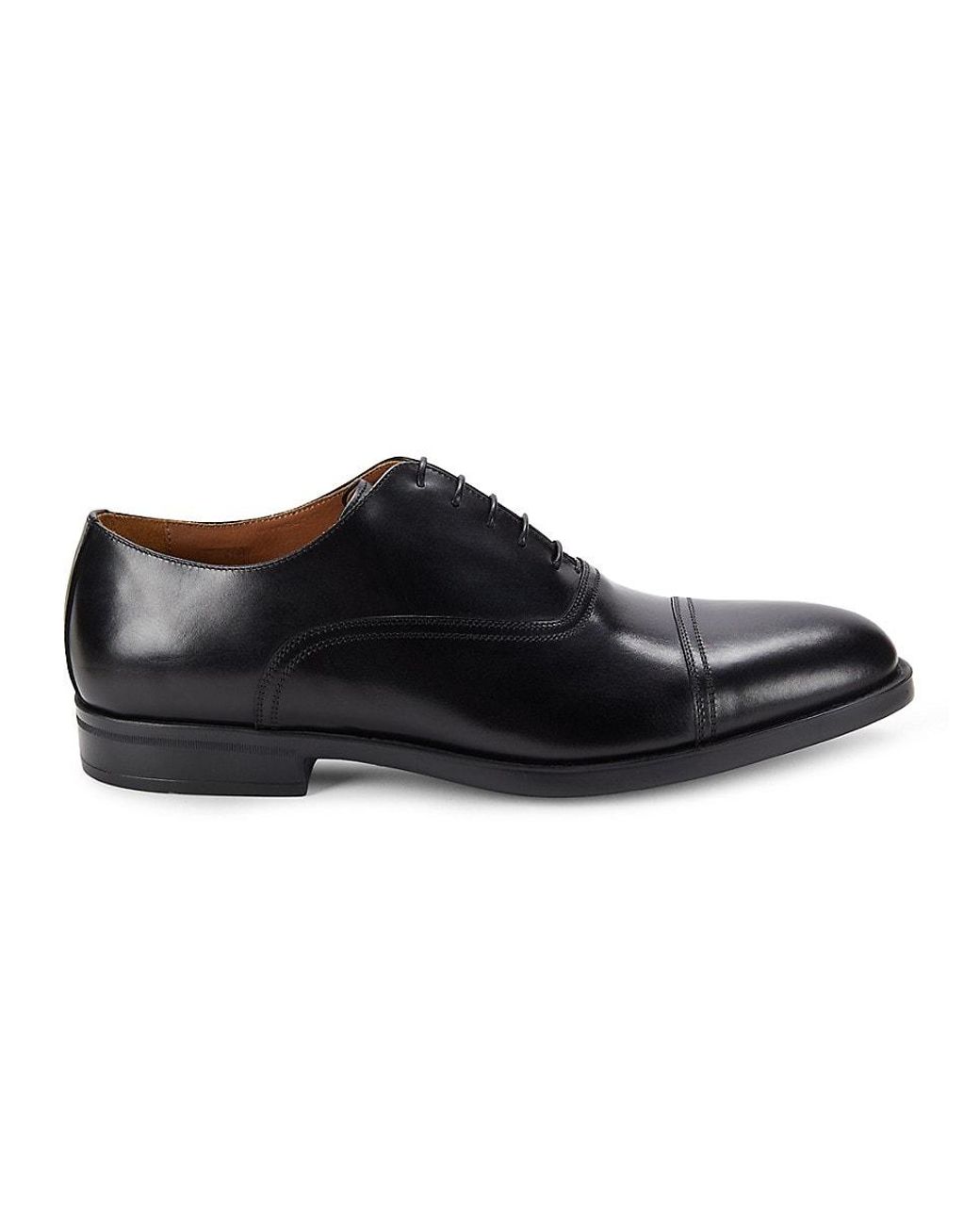 Bruno Magli Leather Cap Toe Oxford Shoes in Black for Men Lyst