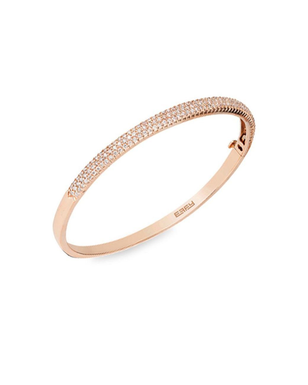 Lyst - Effy 14k Rose Gold & Diamond Bangle Bracelet in Metallic - Save 50%