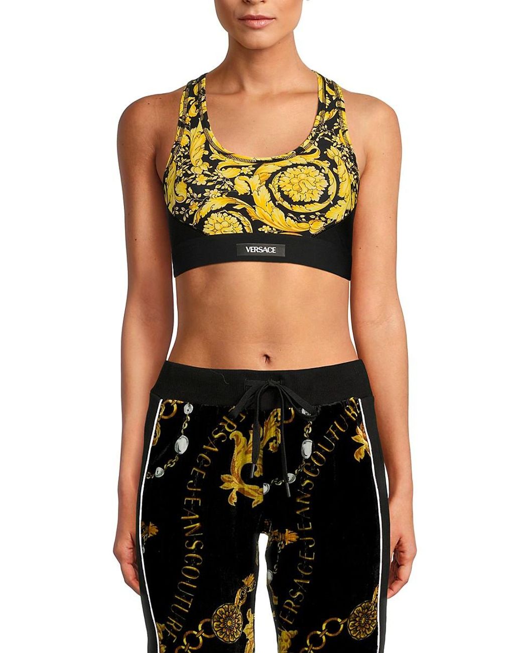 VERSACE Bra with logo embroidery