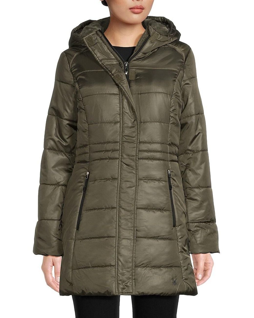 Spyder Yara Puffer Coat in Green Lyst UK