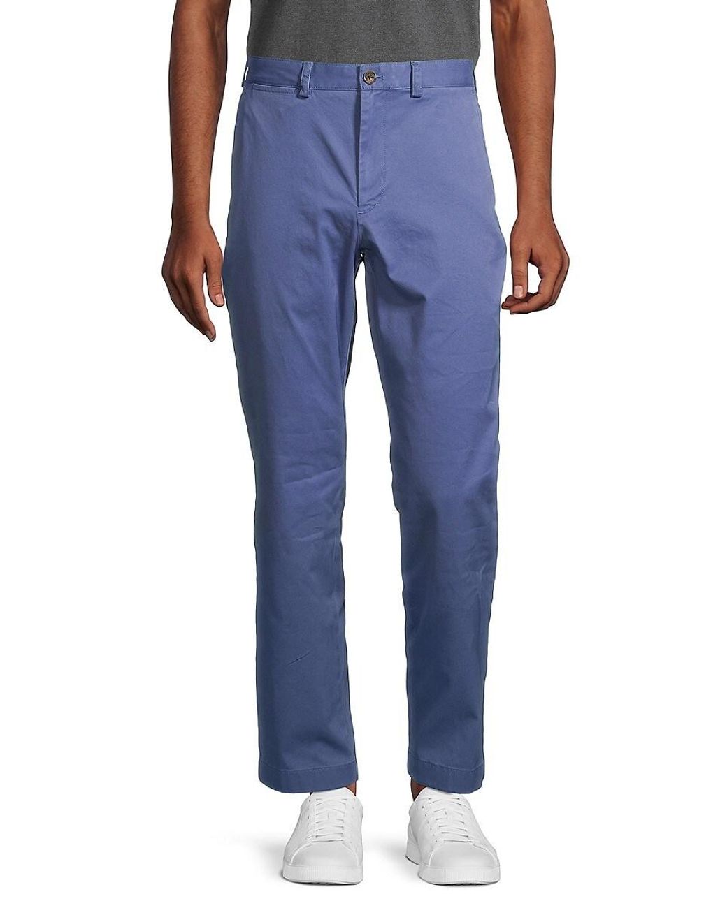 Brooks Brothers Clarkfit Cotton Pants in Blue for Men Lyst