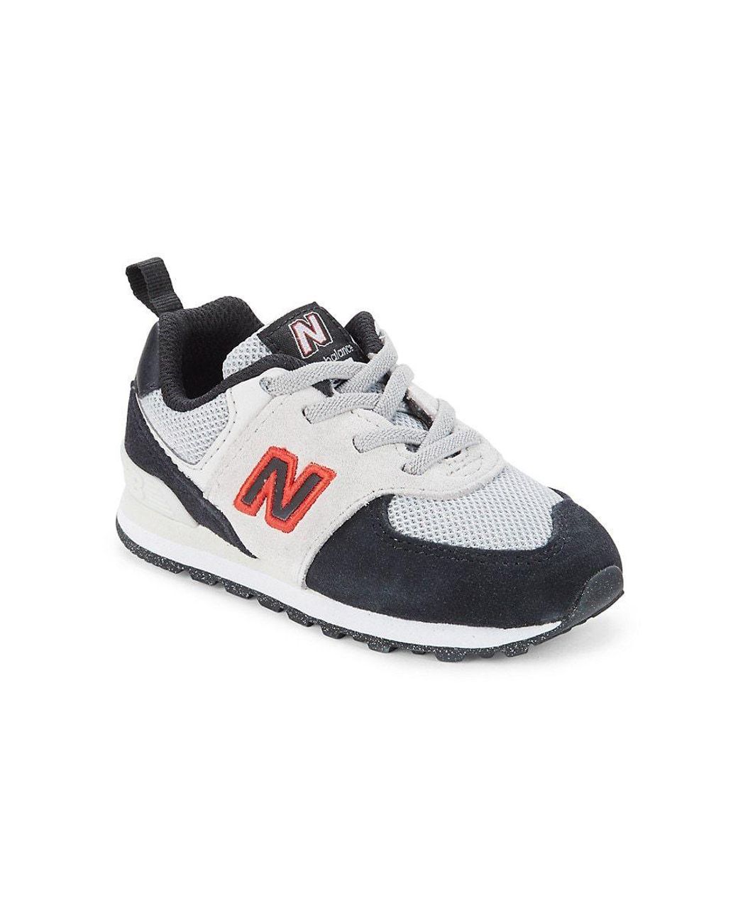 New Balance Little Kid's & Kid's 574 Suede & Leather Sneakers in White