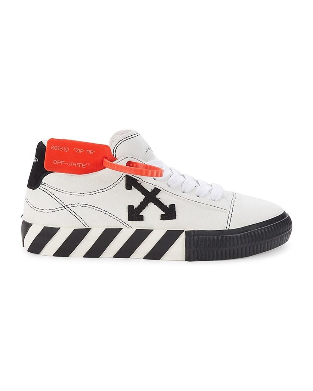 Off-White c/o Virgil Abloh Suede New Arrow Low Vulcanized Sneakers in ...