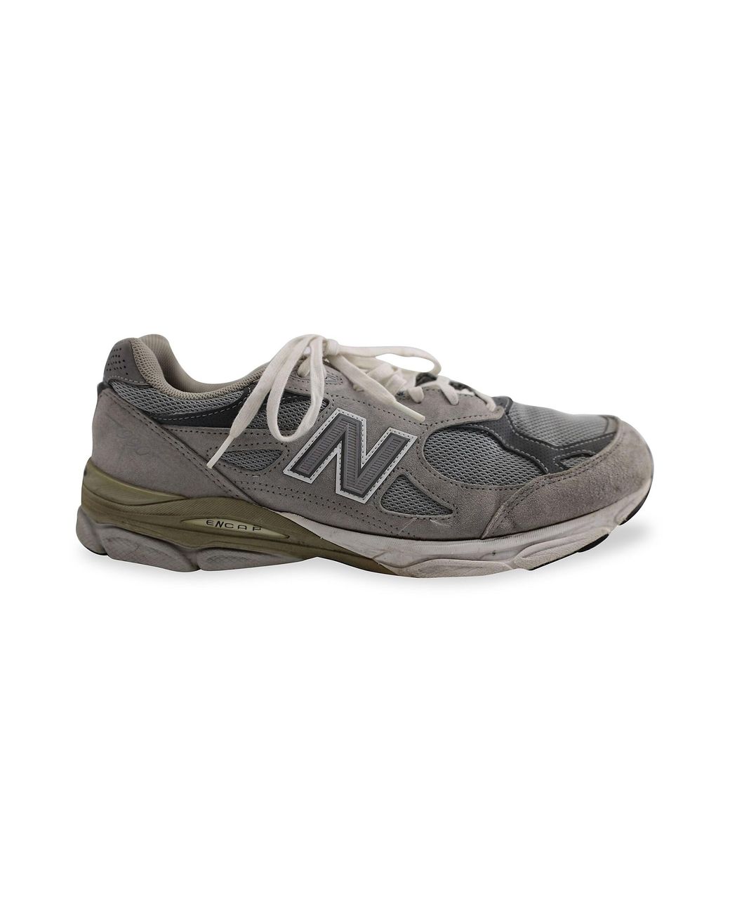 New Balance 990v3 Made In Usa Sneakers In Grey White Synthetic Athletic