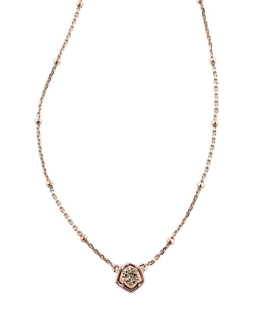 Kendra Scott Vanessa 18k Rose Gold Vermeil Drusy Pendant