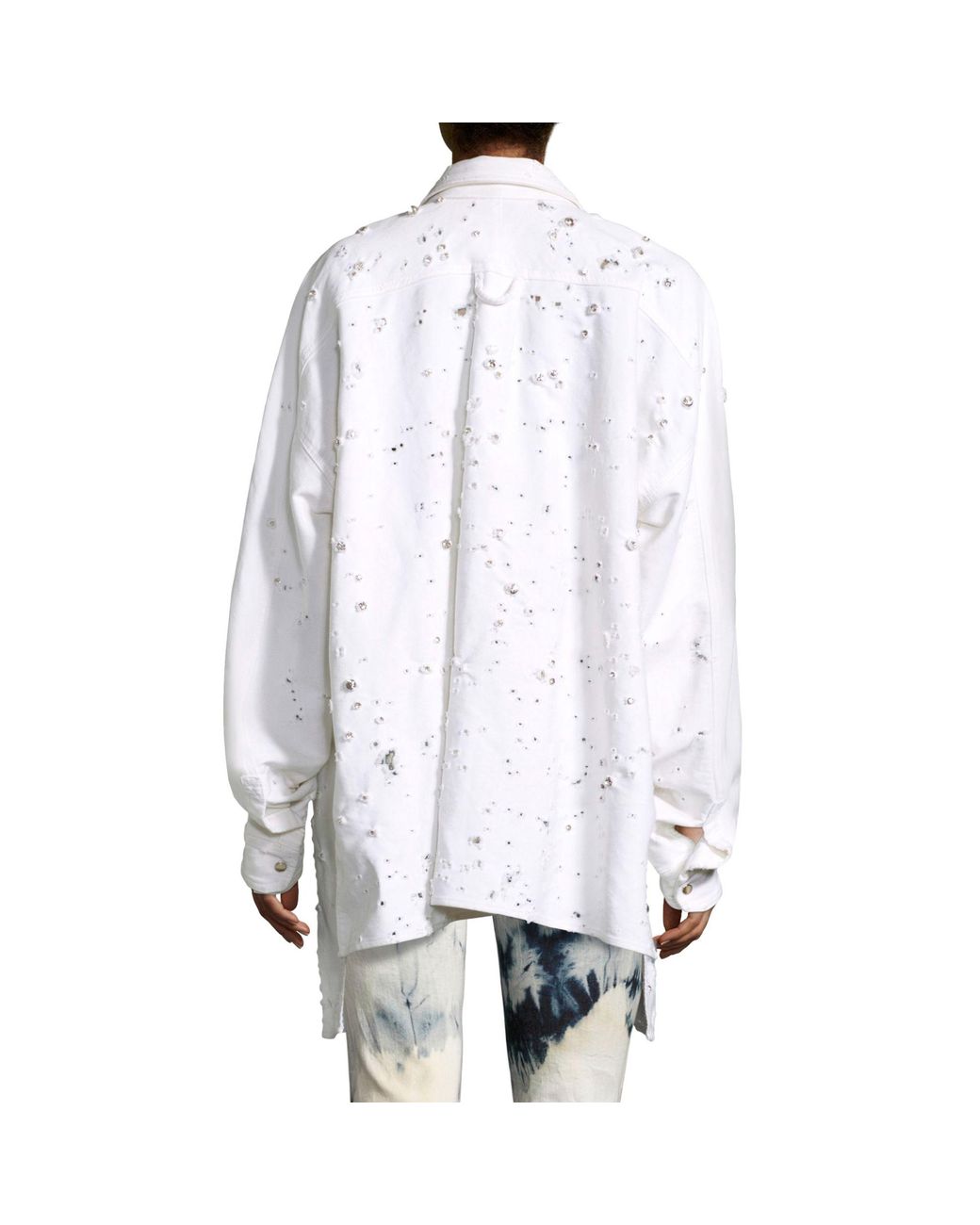 eileen fisher white denim jacket