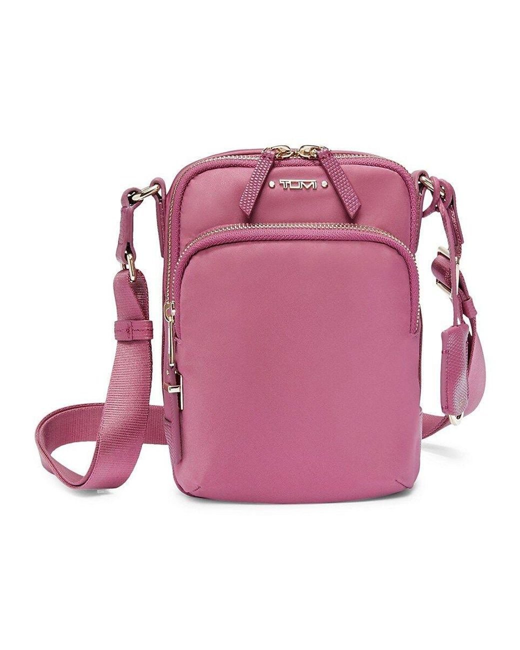 Tumi Voyageur Ruma Nylon & Leather Crossbody Bag in Pink Lyst