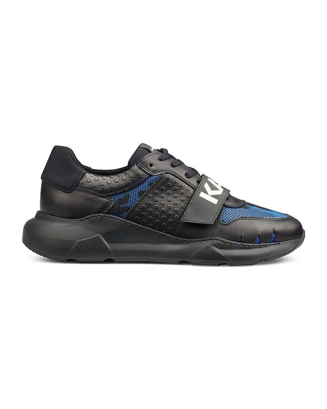 Karl Lagerfeld Logo Camo Running Shoes in Black for Men Lyst