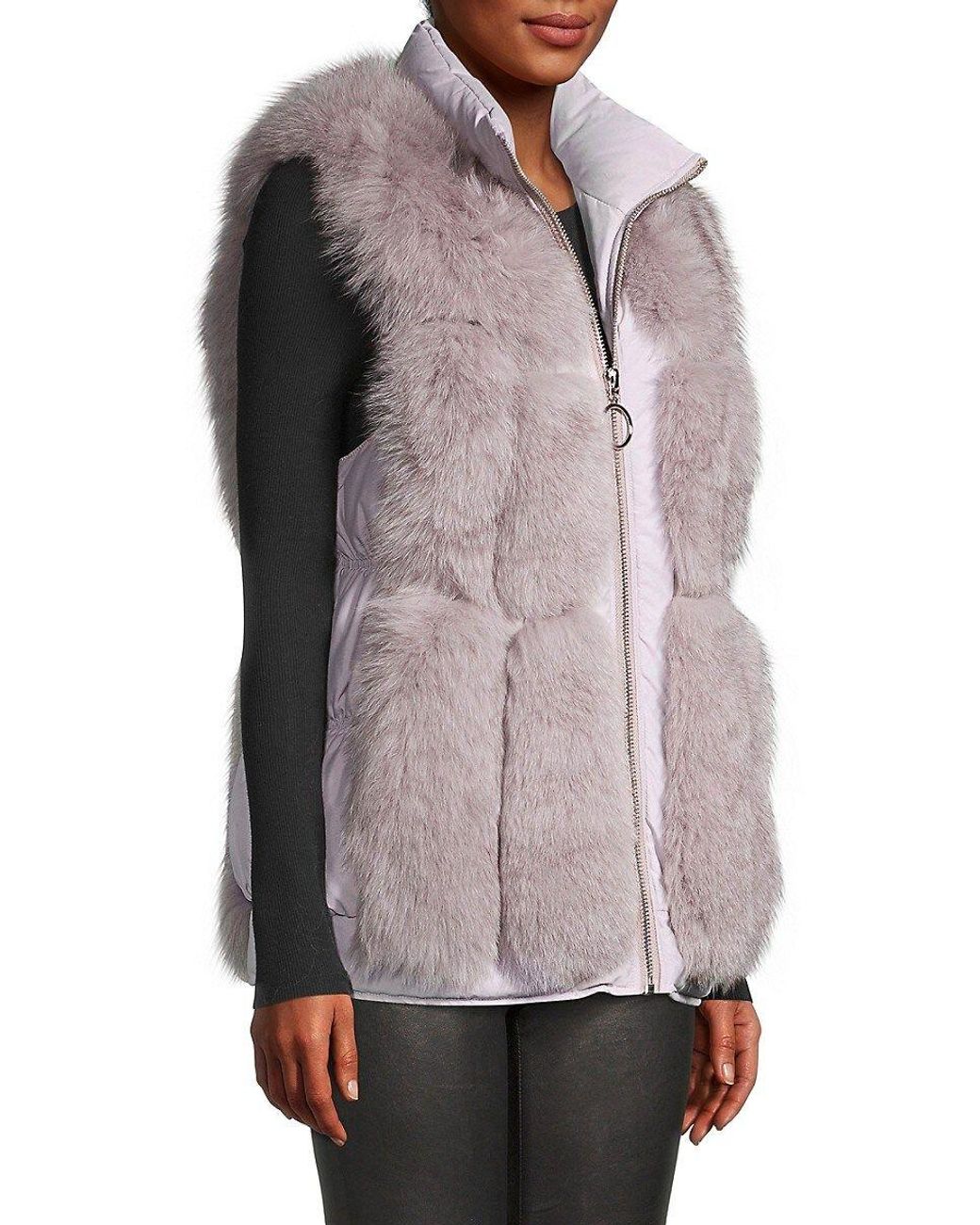 Adrienne landau shop faux fur vest