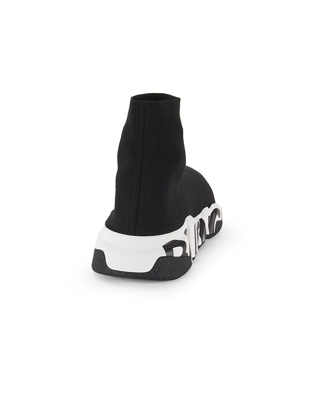 Balenciaga Speed Logo Mid Top Sneakers in Black for Men Lyst
