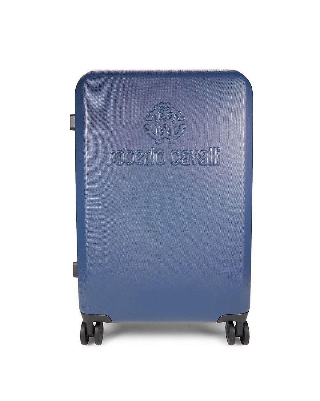 Roberto Cavalli 24 Inch Expandable Hard Case Spinner Suitcase in Blue