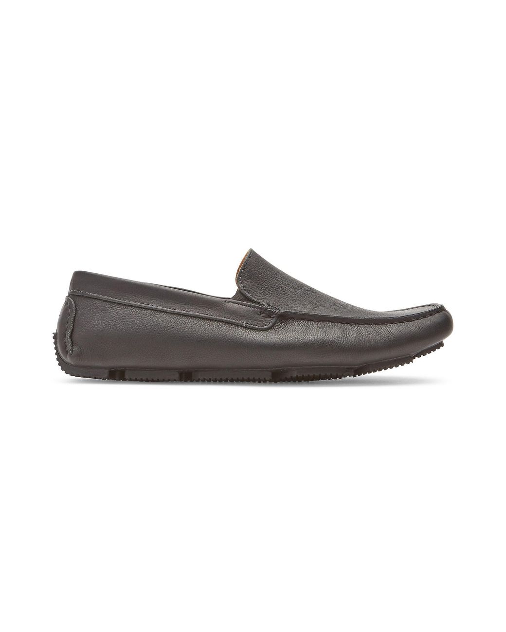 Rockport Rhyder Leather Loafers in Black (Gray) for Men Lyst
