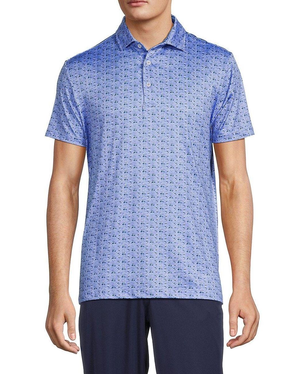 Tailorbyrd Golf Cart Performance Polo in Blue for Men | Lyst