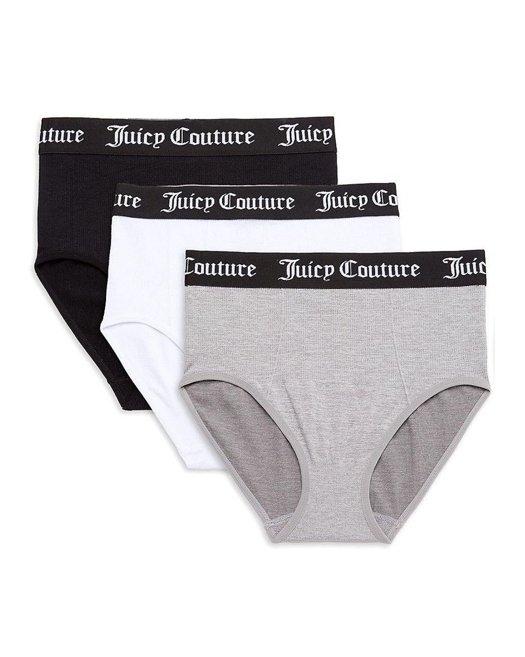 Juicy Couture 3 Pack Logo Shapewear Brief Set in White
