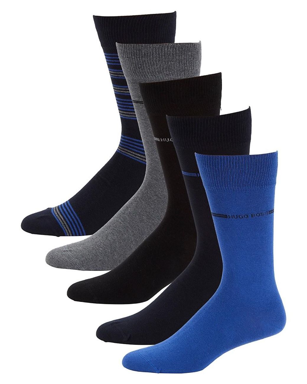 BOSS by HUGO BOSS 5-pack Logo Dress Socks Gift Set in Blue for Men | Lyst