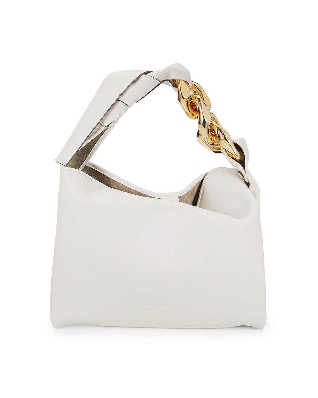 JW Anderson Leather Hobo Bag in White | Lyst