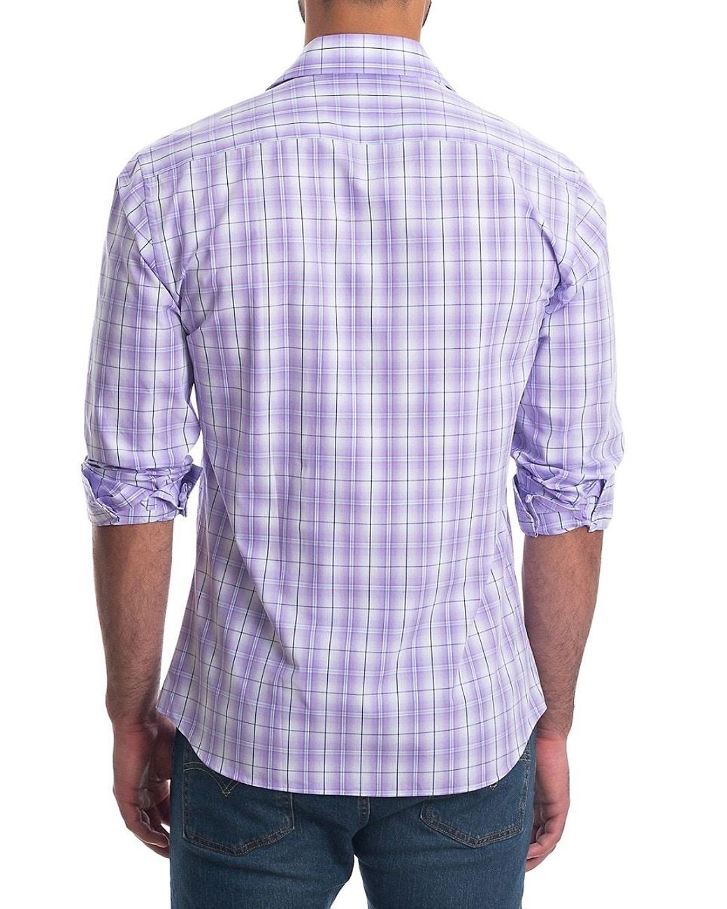 Jared Lang Plaid Shirt in Purple for Men | Lyst UK
