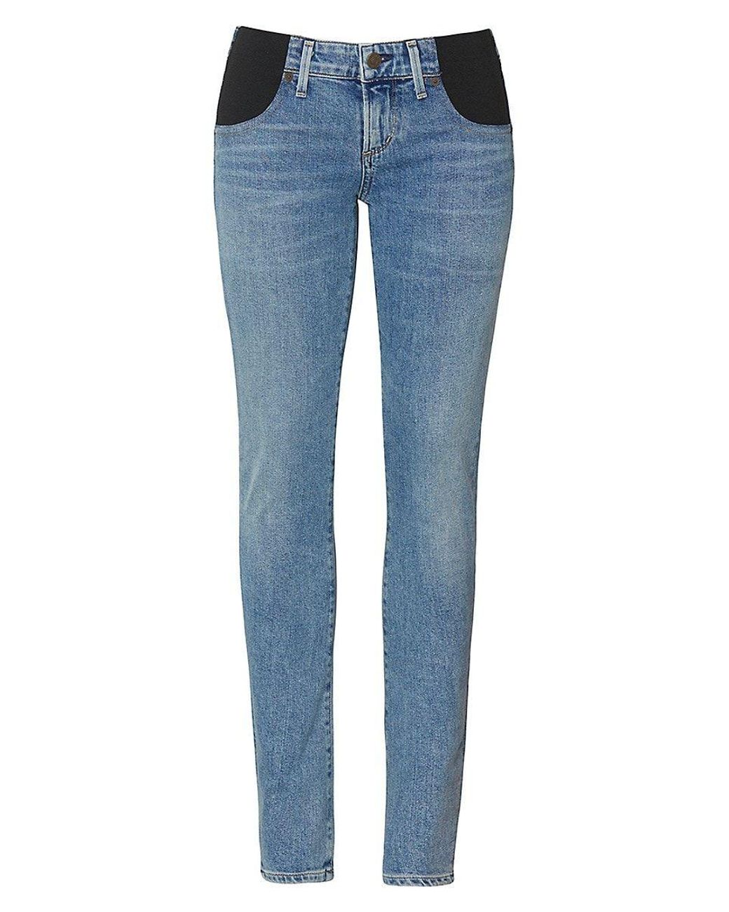 Citizens of Humanity Skinny Fit Whiskered Maternity Jeans in Blue | Lyst