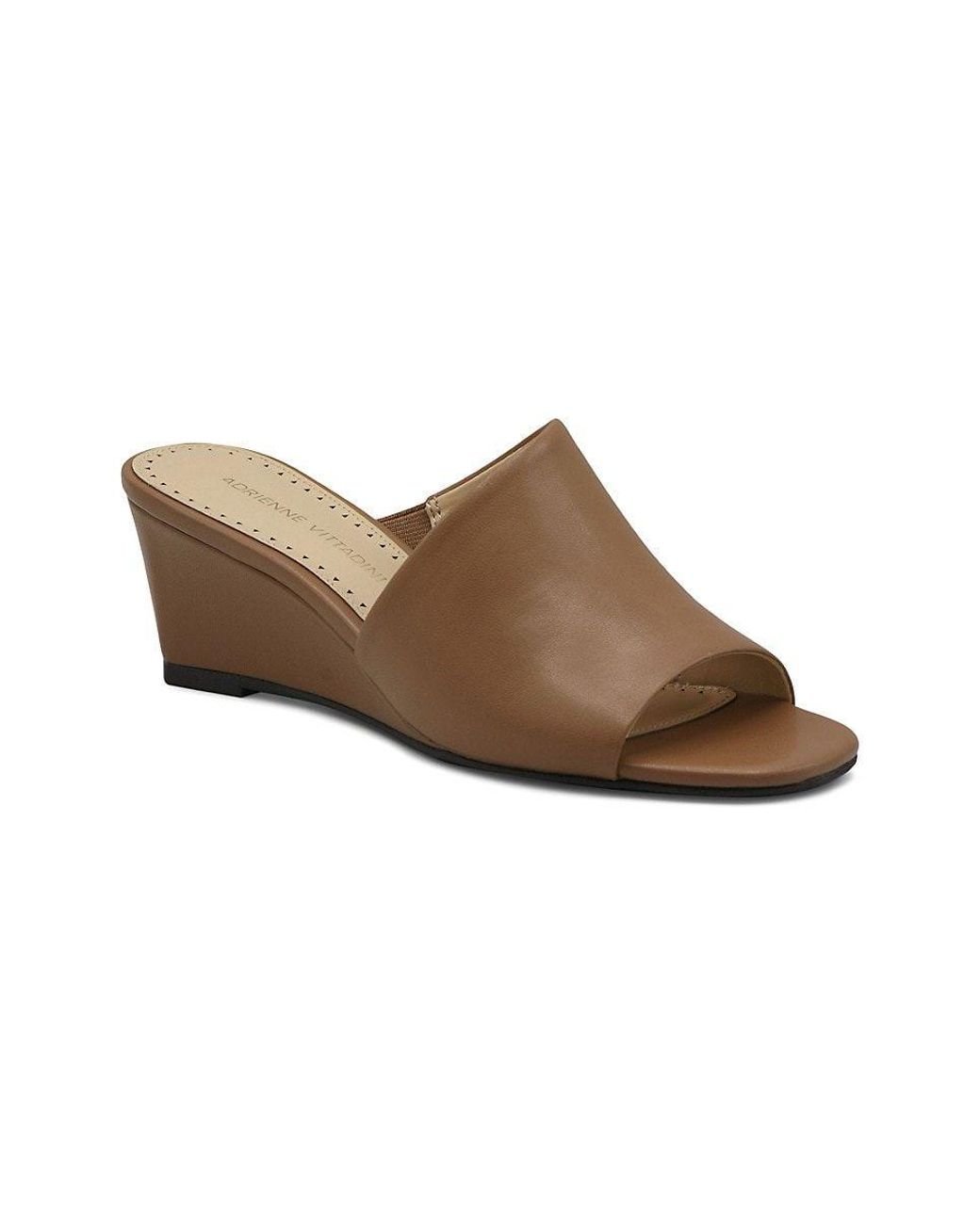 Adrienne Vittadini Adami Wedge Sandals in Brown Lyst