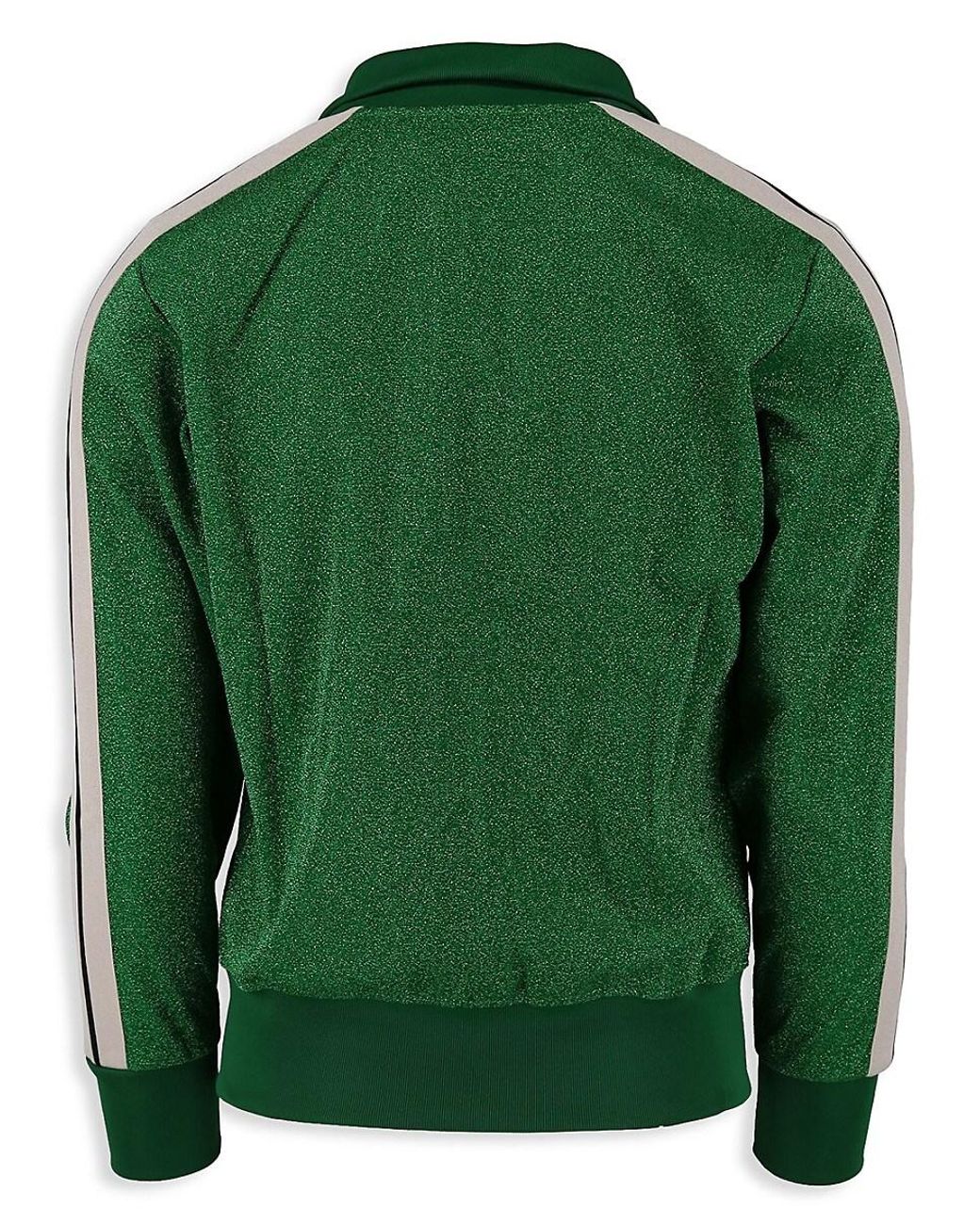 Palm Angels Fitted Glitter Track Jacket in Green for Men | Lyst