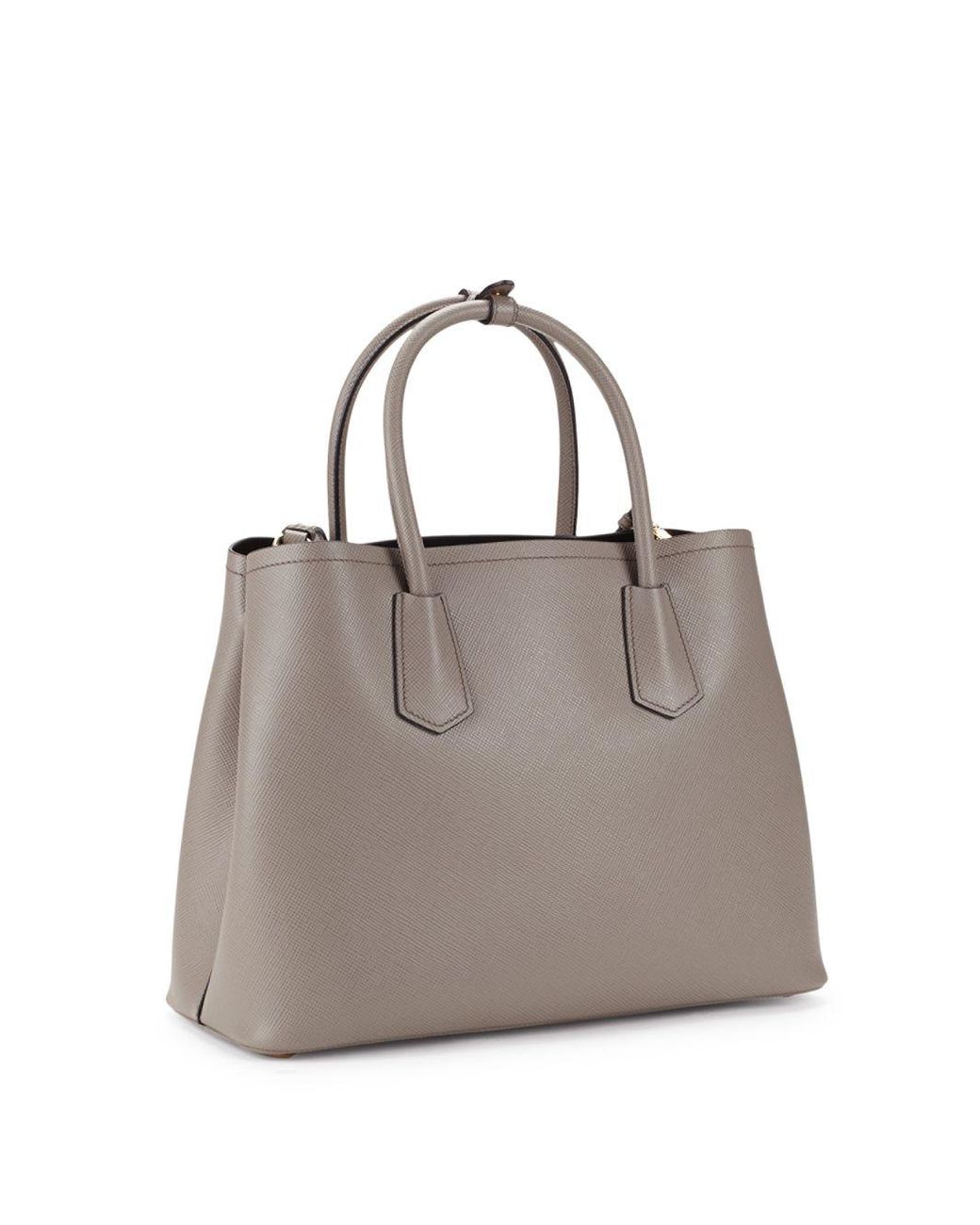 Prada Argilla Leather Tote Bag in Gray Lyst