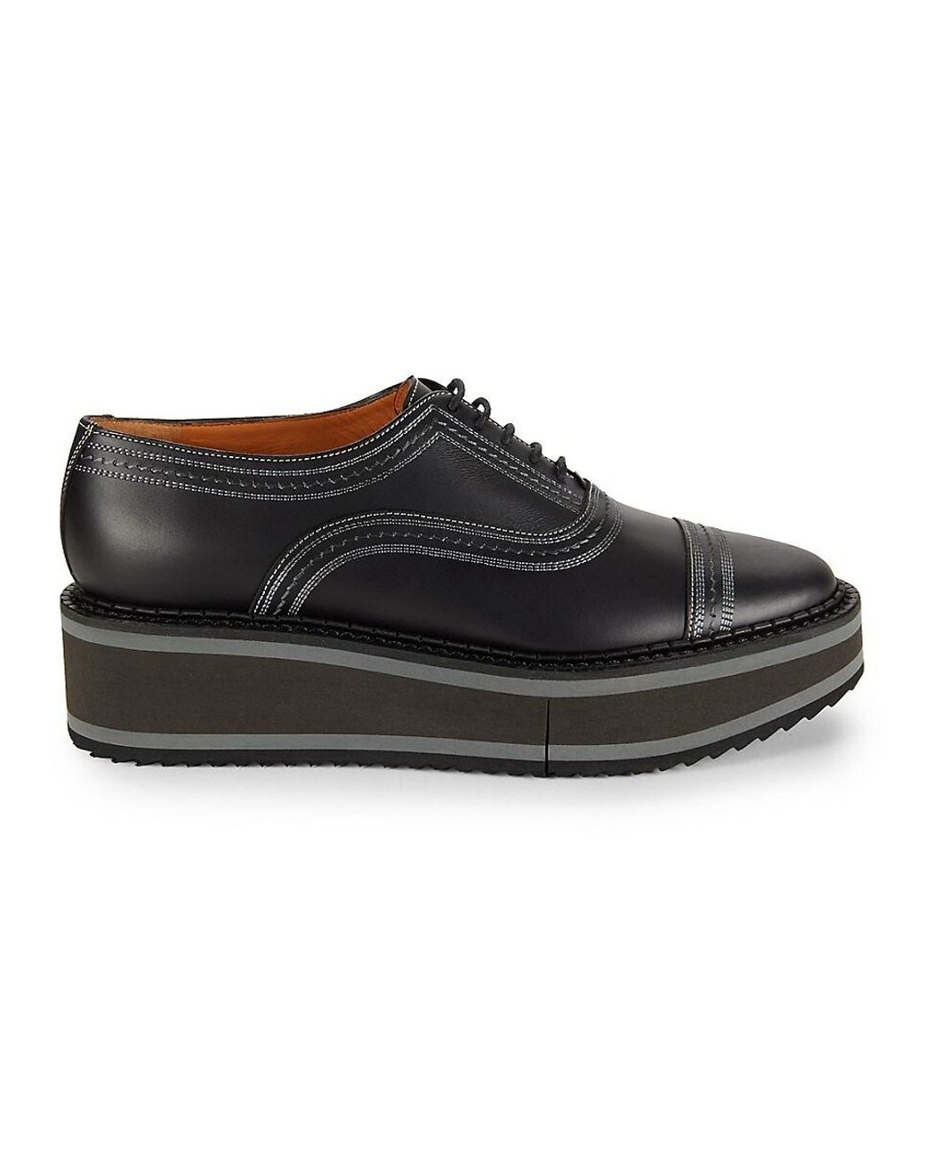 Robert Clergerie Blaise Leather Platform Oxford Shoes in Black Lyst UK