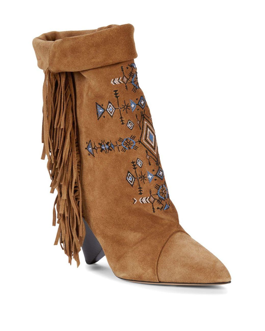 Étoile Isabel Marant Lesten Fringed Suede Boots in Brown | Lyst UK