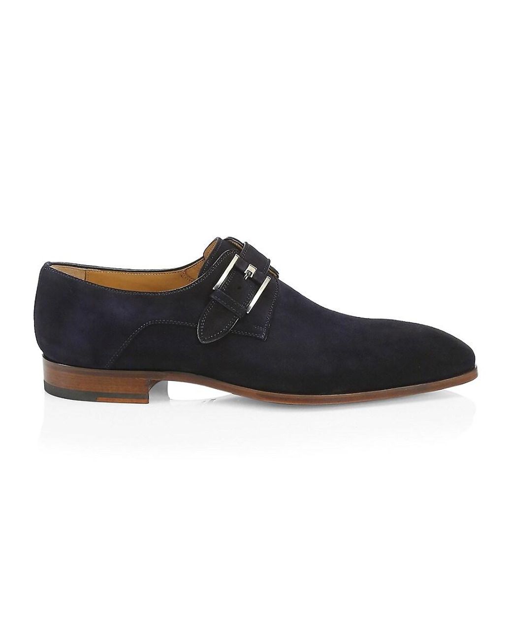 Saks Fifth Avenue Collection By Magnanni Suede Monk Strap Shoes in