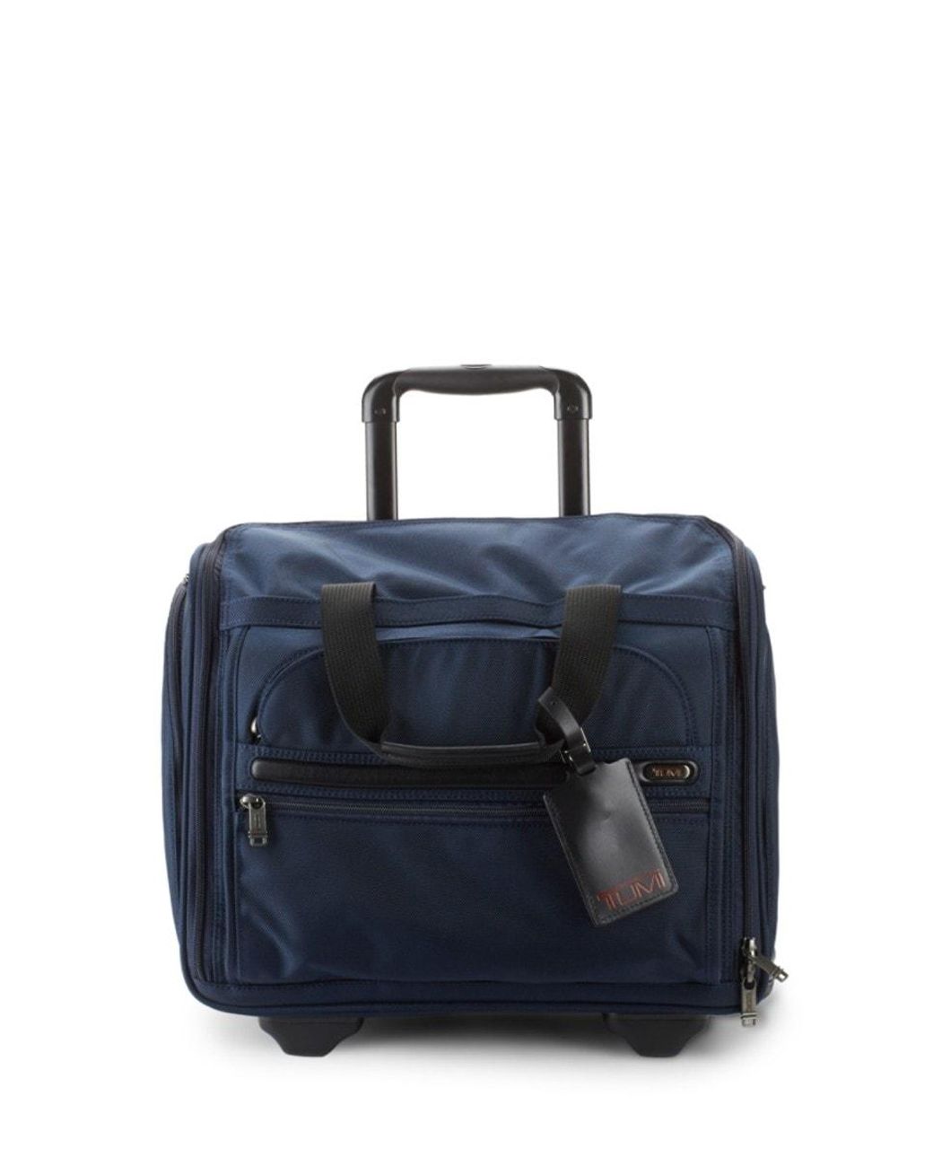 Tumi Leather 2wheel Boarding Duffel Carryon Navy in Blue Lyst