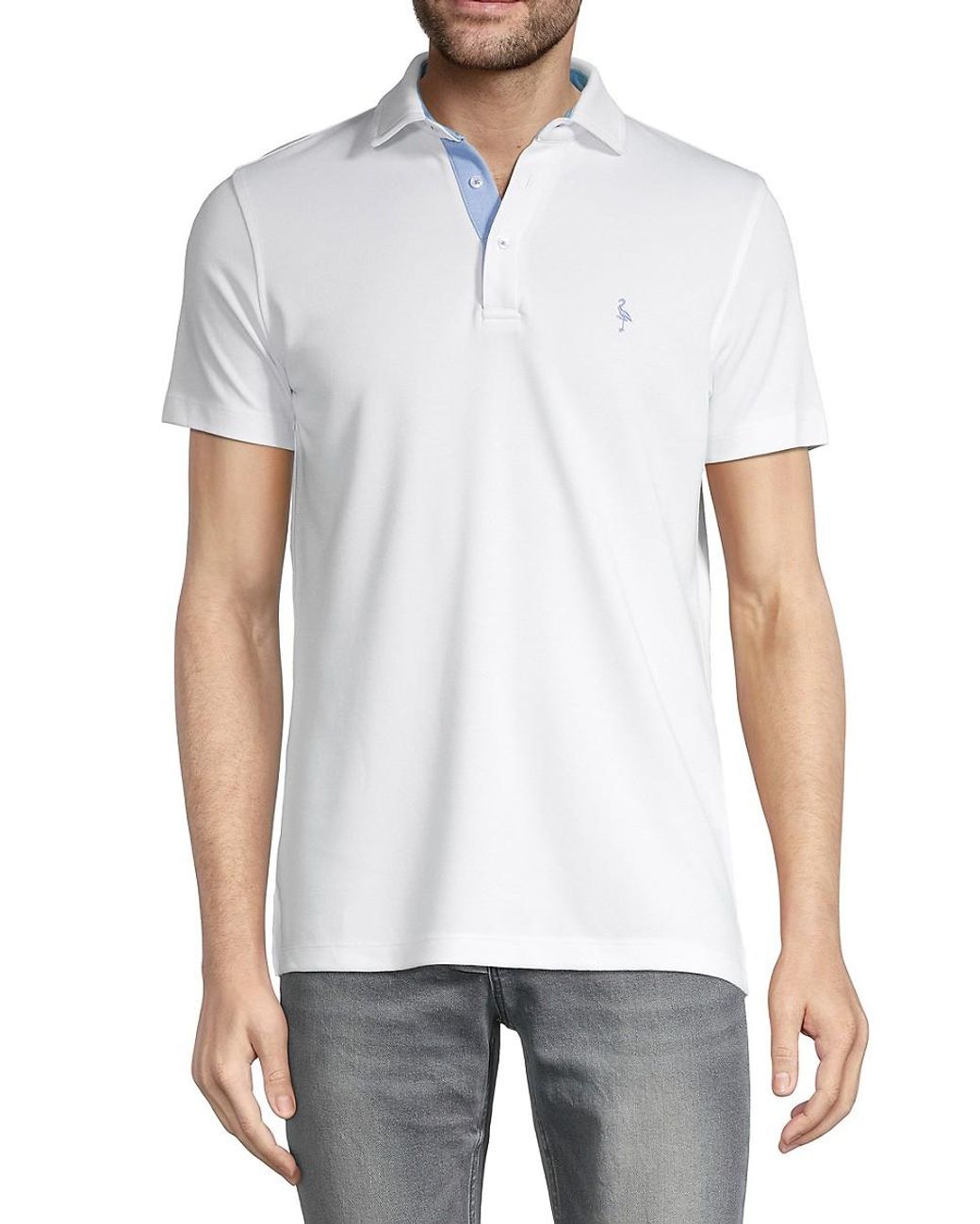 Tailorbyrd Logo Polo in White for Men | Lyst