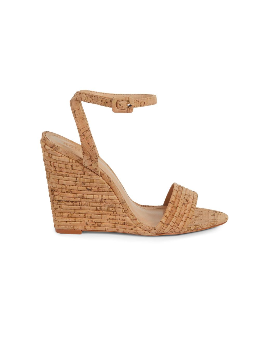 Schutz Leather Kahritah Cork Wedges in Natural - Lyst